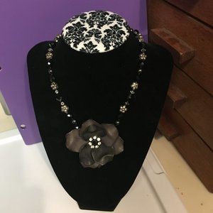 Crystal Floral Necklace Made By Me 226 $40 FIRM
